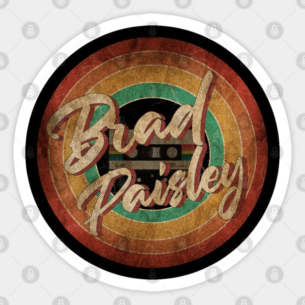 Brad Paisley Vintage Circle Art Sticker by antongg